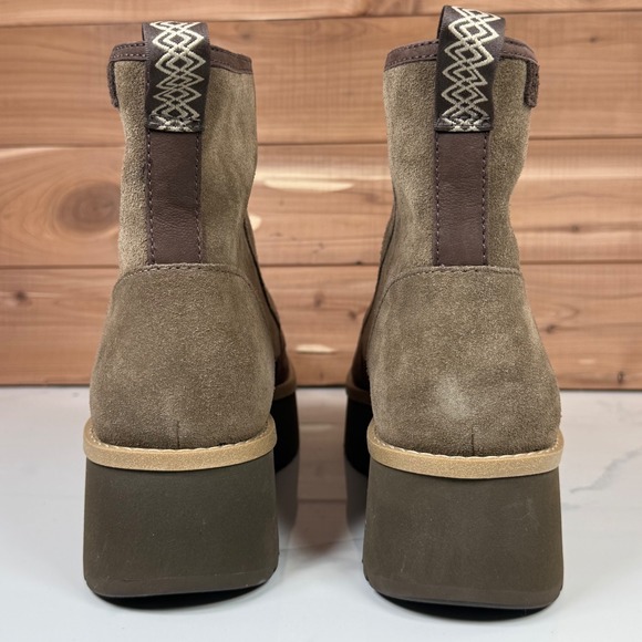 UGG Women Cityfunc Zip Water-Resistant Platform Bootie‎ Hickory Suede Size 12 - Picture 4 of 15